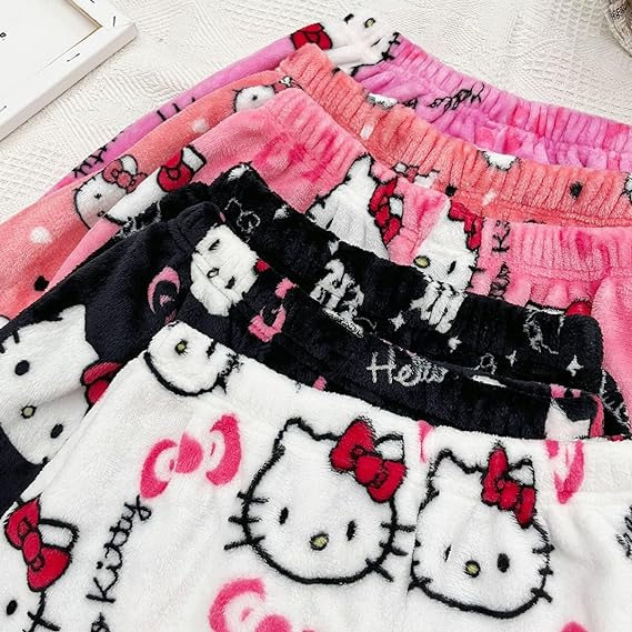 Hello Kitty Kawaii Casual plush comfort pajamas sleeping shorts