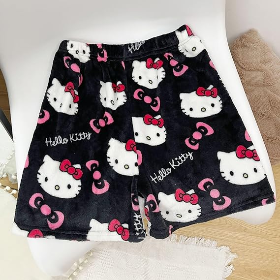 Hello Kitty Kawaii Casual plush comfort pajamas sleeping shorts