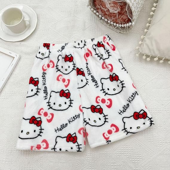 Hello Kitty Kawaii Casual plush comfort pajamas sleeping shorts