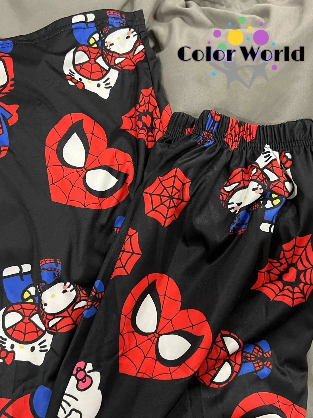 Hellokitty Spiderman Pajama Pants Sleepwear