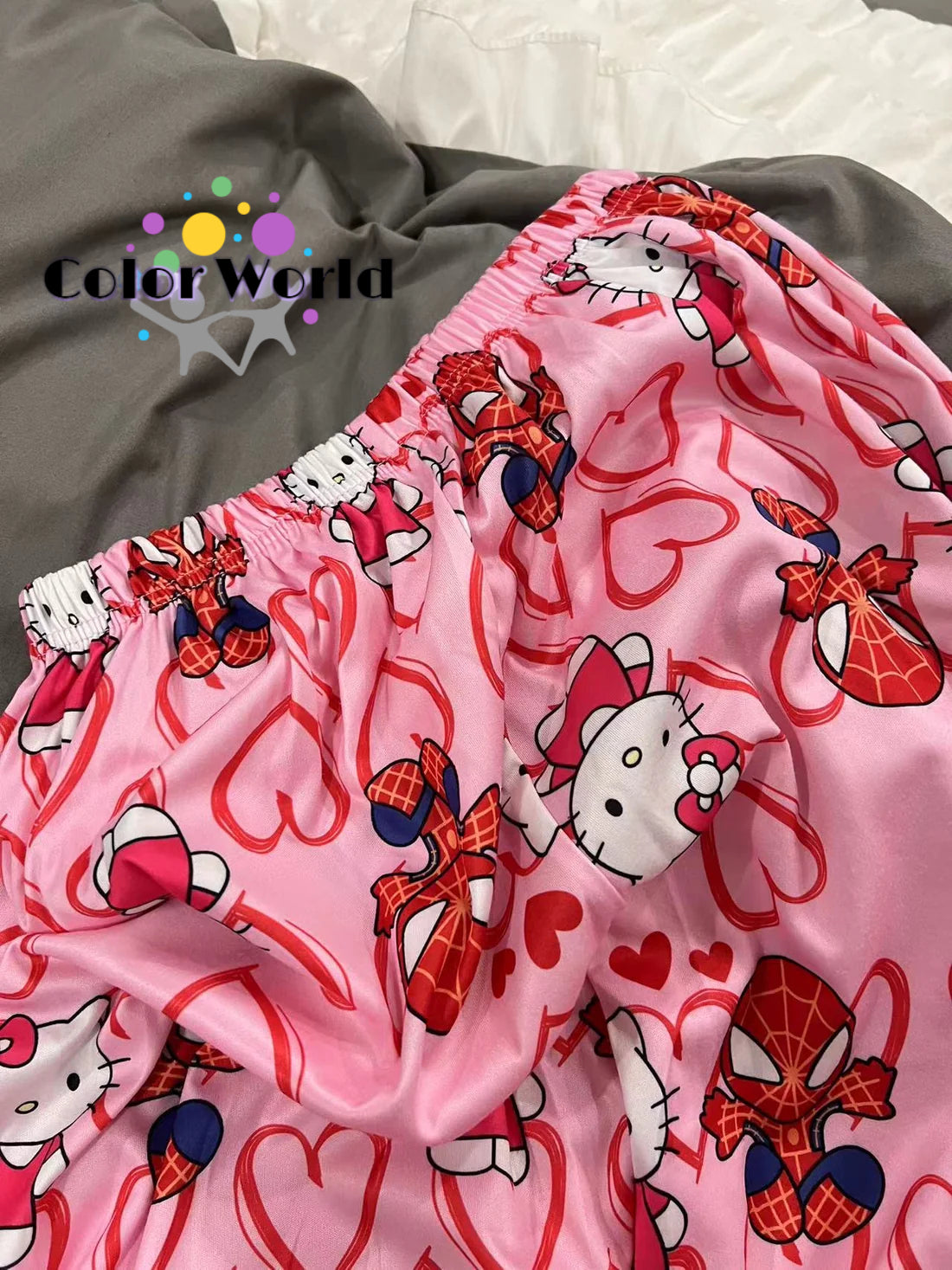 Hellokitty Spiderman Pajama Pants Sleepwear