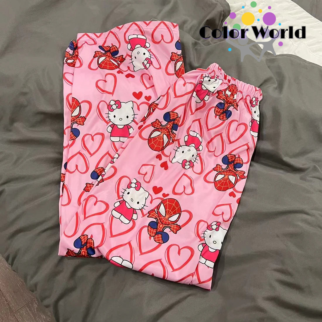 Hellokitty Spiderman Pajama Pants Sleepwear