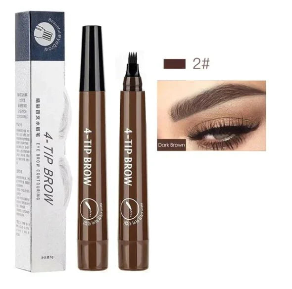 4 point eyebrow pencil waterproof to create natural eyebrows,24 hours to maintain makeup.