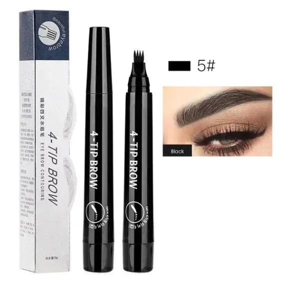 4 point eyebrow pencil waterproof to create natural eyebrows,24 hours to maintain makeup.