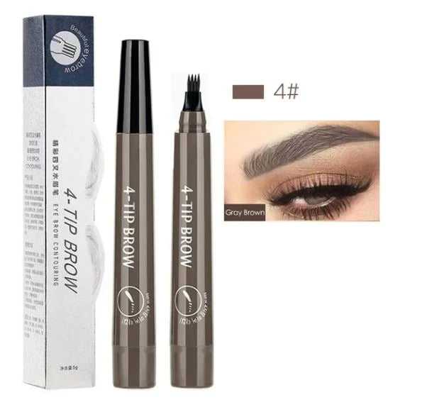 4 point eyebrow pencil waterproof to create natural eyebrows,24 hours to maintain makeup.