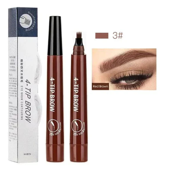 4 point eyebrow pencil waterproof to create natural eyebrows,24 hours to maintain makeup.